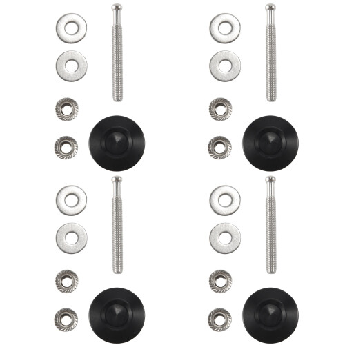 4X Push Button Quick Release Car Hood Bonnet  Pin Lock Bumper Clip Black