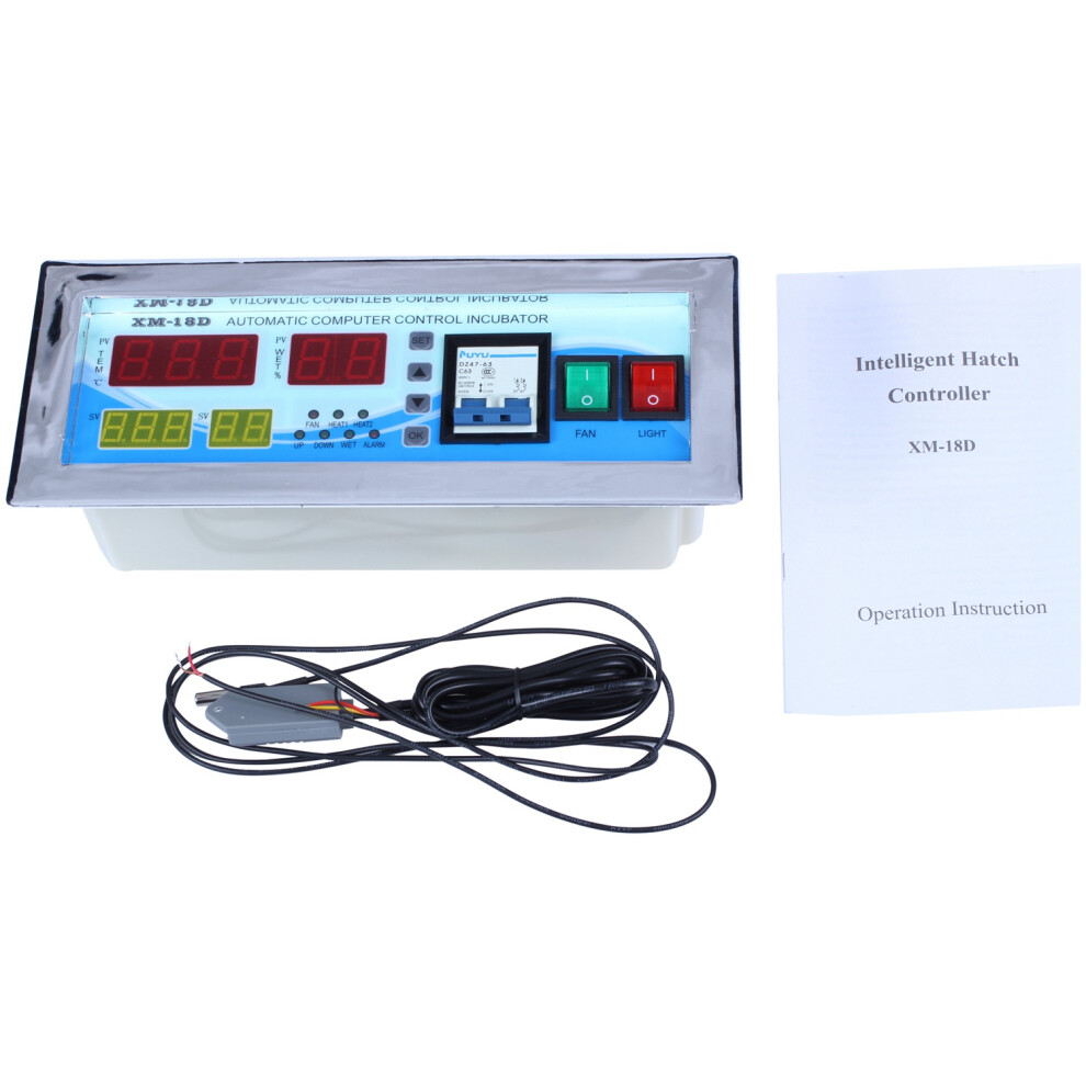 Xm-18D Automatic Egg Incubator Controller Digital Led Temperature Controller Temperature Humidity Sensors Egg Hatcher Controller 220V 4713642527663
