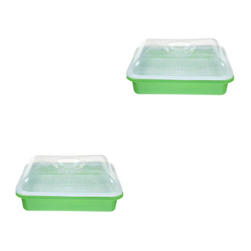 2Stk Pflanztablett Grün Kunststoff Für Microgreens Mit 2