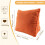 Solid Color Reading Backrest Cushion Wedge Pillow Thick Lumbar Back Pad 7