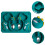 3Sets Baby Silikon Essgeschirr Olivgrün Mit Gabel Teller 10