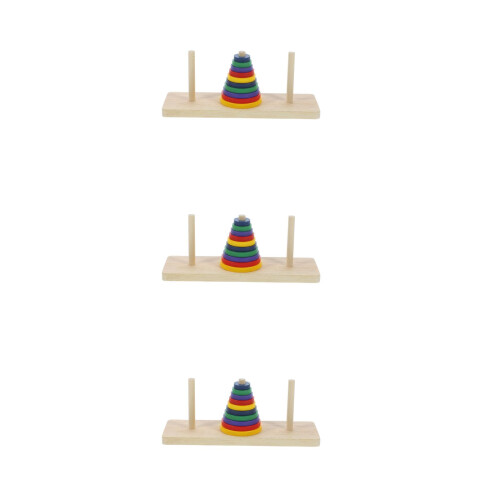 3Sets Holz Puzzle Tower Mit Glatter Oberfläche Für Erwachsene 2