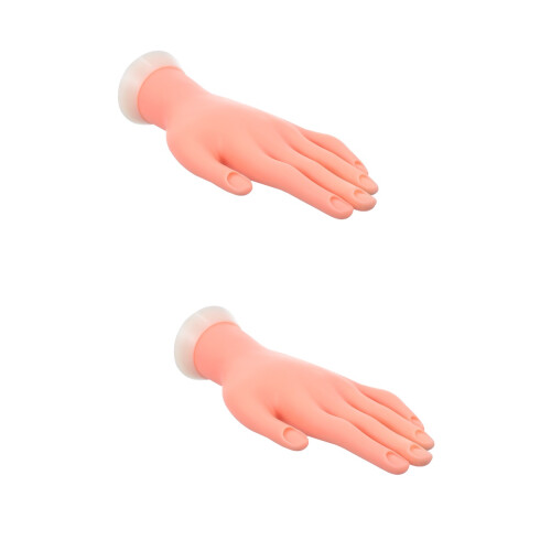 2Stk Maniküre Trainingshände Rosa Professionelles Nagelkunst 1