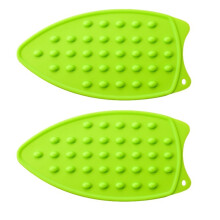 Silicone Heat Resistant Iron Pad, Portable Ironing Stand for Travel and Quilting Iron Use Green