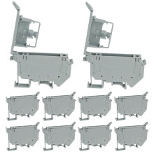 UK5-HESI UK5RD Utan LED DIN-Skena SäKring Terminal Base Koppla Bort Terminalblock SkruvkläMma (Pack med 10 St, Grå)