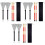 3Stk Trommelzubehör Bambus Drumsticks Mit Stahlbürsten Schwarz Silber 3