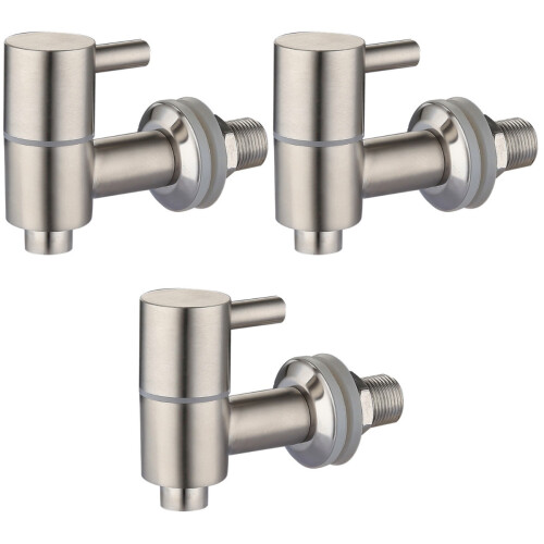 3Stk Weinfass Ventil Metall Silber Robust Und Zu Installieren 2