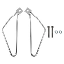 2Sets Praktische Seitenkoffer Halter Metall Silber