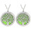 2Stk Essential Oil Halskette Baum Locket Diffuser Schmuck Bunt 2