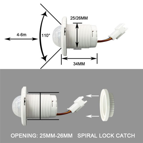 Motion Sensor Light  AC85-265V PIR Sensor for Lighting  Delay Adjust Movement Detector Lamp Automatic