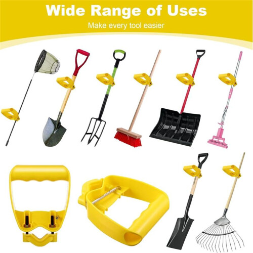 1 Pack Back Saving Tool Handle Attachment, Labor Saving Ergonomic Shovel or Rake Handle Attachment, Tool Handle Grip 2