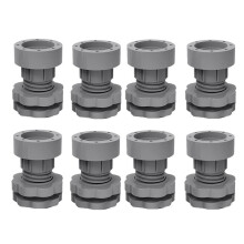 Antivibratiepads voor Wasmachineondersteuning, Verstelbare Drogerschok- en Ruisonderdrukkende Pads, Voetpad voor Wasmachine 8 Stuks