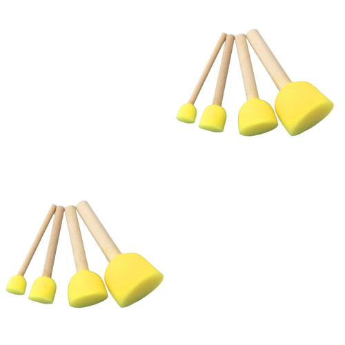 48Stk Set Gelb Kinder Malwerkzeug Stippler Langlebig 2