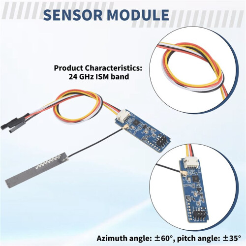 HLK-LD2450 24G  Home Wave Human Body Motion Target Tracking  Sensor Module Test Distance Angle Speed 1