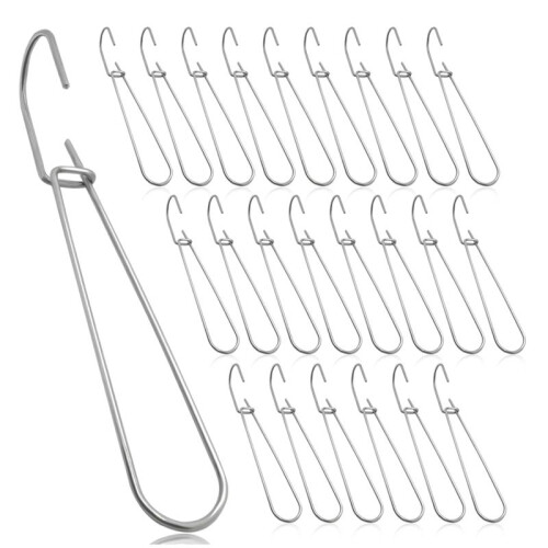 24 Pcs 7.3 Inch Metal Pattern Hooks Sewing Pattern Making Hanging Hanger
