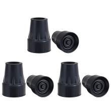 Embouts de BéQuille, Embouts de Canne en Caoutchouc AntidéRapants Robustes de 3/4 Pouces, Capuchons de Pied de Canne de Remplacement, Coussinets de