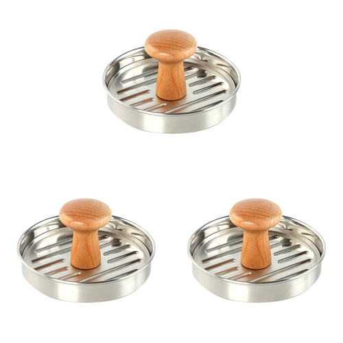 3Stk Burgerformer Langlebig Silber Küchenpressform Ideal Für Picknick 1