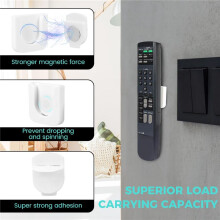 Magnetic Remote Control Holder Wall Mount, 4 Pair Remote Control Organizers Storage Self-Adhesive TV Remote White