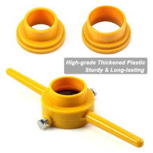 6Pcs PVC Thread Maker Tool Pipe Threader Plumbing Tool Kit Pipe Round Die Set with 3 Dies 1/2 In,3/4in and 1in NPT Die Set