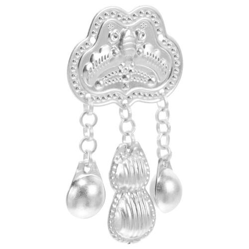 4Pièces Décorations Ethniques Argentées Pour Vêtements Accessoires 1