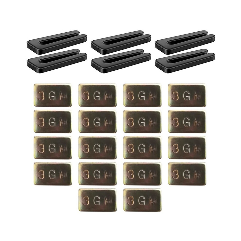 Ceiling Fan Blade Balancing Kit ,6PC Resilient Fan Blades Balance Clips 18 PC Metal Self-Adhesive 3g Ceiling Fan Weights-image-OPC-PRTQQQT-NEW