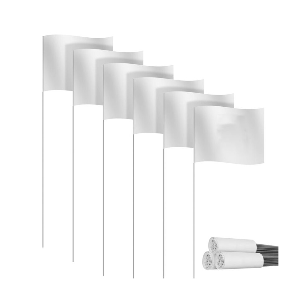 Marking Flags Flags For Lawn 30 Pack, Pvc Small Flags,Marking Flags Lawn Flags, Garden Flags,Survey Flags,White 4713332076310