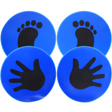 4Paires Marqueurs Agilité Football PVC Usage Extérieur