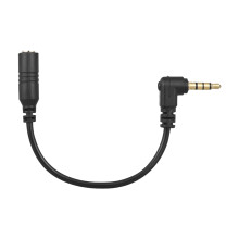 3,5 mm 3-Polige TRS Vrouwelijk Naar 4-Polige TRRS Mannelijk 90 Graden Haakse Microfoonadapterkabel Audio Stereo Microfoonconverter