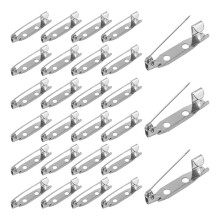 Alfinetes de Broche 100 Unidades, Alfinete de Broche Seguro, Fecho Traseiro Seguro com Prendedor de Barra Traseira, Alfinetes de Barra Prata, Costas