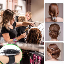 Verstelbare Magnetische Haarspeld Armband Zelfklevende Polsband Magnetische Plaat voor Salon Haarstyling Clip Zwart