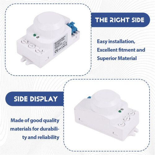 5.8GHz  System LED Microwave 360 Degree Motion Sensor Light  Body Motion Detector,White 2