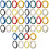 40Pièces Autocollants Pour Violon En PVC - Guide De Notes Multicolores 9