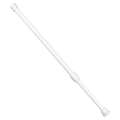 4Pièces Tringles À Rideaux Tension Blanches Perçage En Acier ABS 1