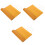 3Pièces Supports Bambou Orange Vintage Pour Décor DIY 4