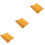 3Pièces Supports Bambou Orange Vintage Pour Décor DIY 6
