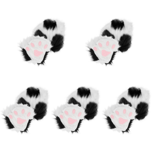 5Paires Fingerless Patte Chat Cosplay Performance 2