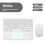 Tastiera  Touchpad con Mouse per PC Tablet Gaming Tastiera Wireless Bianca 6