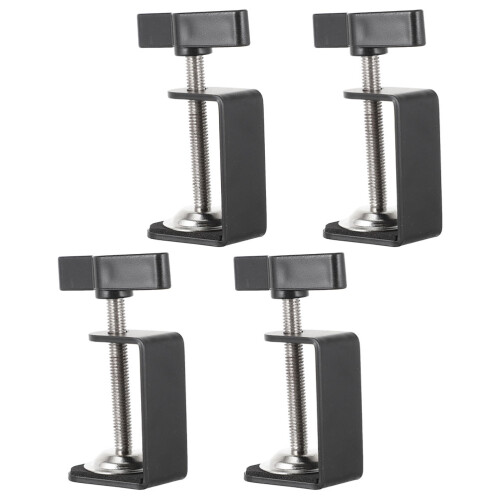 20Pièces Pinces De Montage Universelles Pour Bureau Design Stable Noir 2