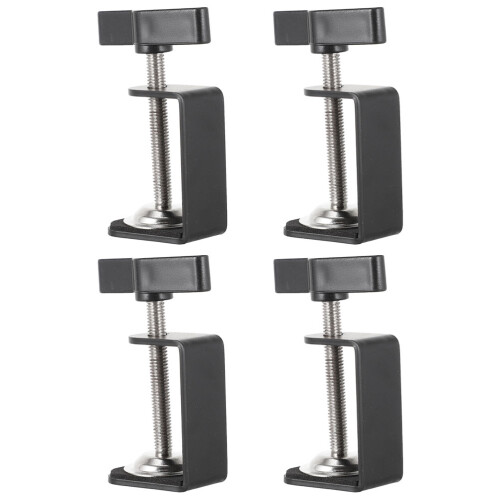 20Pièces Pinces De Montage Universelles Pour Bureau Design Stable Noir 1
