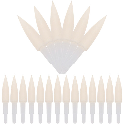 60Pièces Embouts De Brosse Souple En Éponge Blanche Pour Stylo