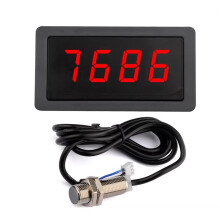 9999 U/Min Drehzahlmesser, Digitaler LED-Zähler, 8-24 V, Drehzahlmesser mit NPN 5 V Hall-Magnetsensorschalter