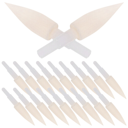 60Pièces Embouts De Brosse Souple En Éponge Blanche Pour Stylo 1