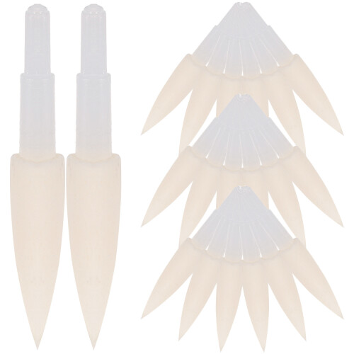 60Pièces Embouts De Brosse Souple En Éponge Blanche Pour Stylo 2