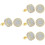 4Paires Boucles D'oreilles Métal Délicates Style Punk Coloré 8