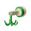360 Degrees Rotating Folding Hook, Self-Adhesive Suction Cup Hooks Rotating Kitchen Utensil Holder Green 1