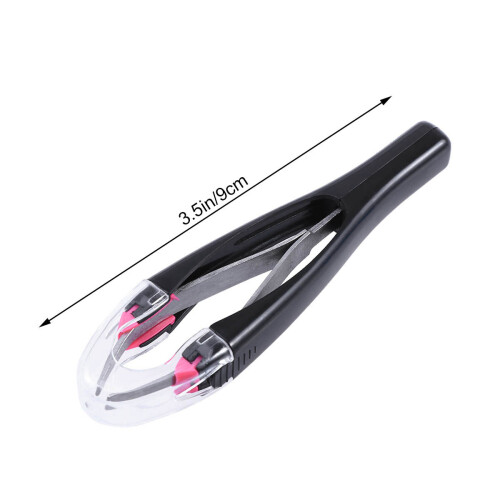 4Pièces Pince À Sourcils Noire, Acier Inoxydable Précis 1