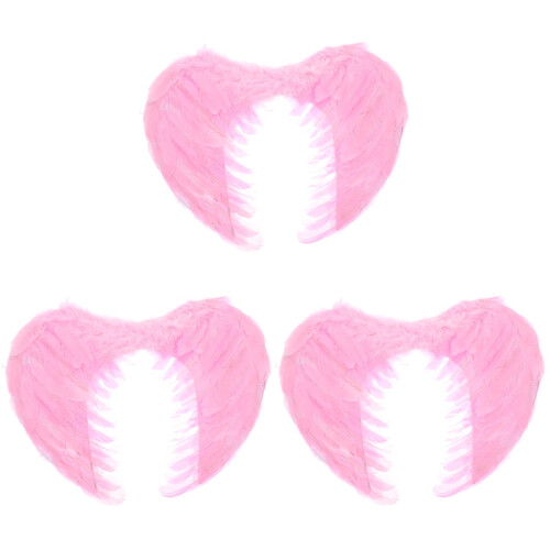 3Pièces Ailes De Roses Plumeées Pour Accessoire Halloween 2