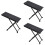 3Pièces Repose-Pied Guitare Durable Bois Fer Noir Classique 7