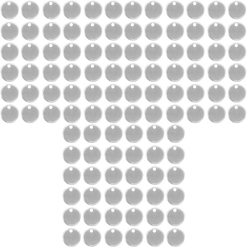 300Pièces Médailles Rondes Acier Inoxydable Pour DIY Argent 2