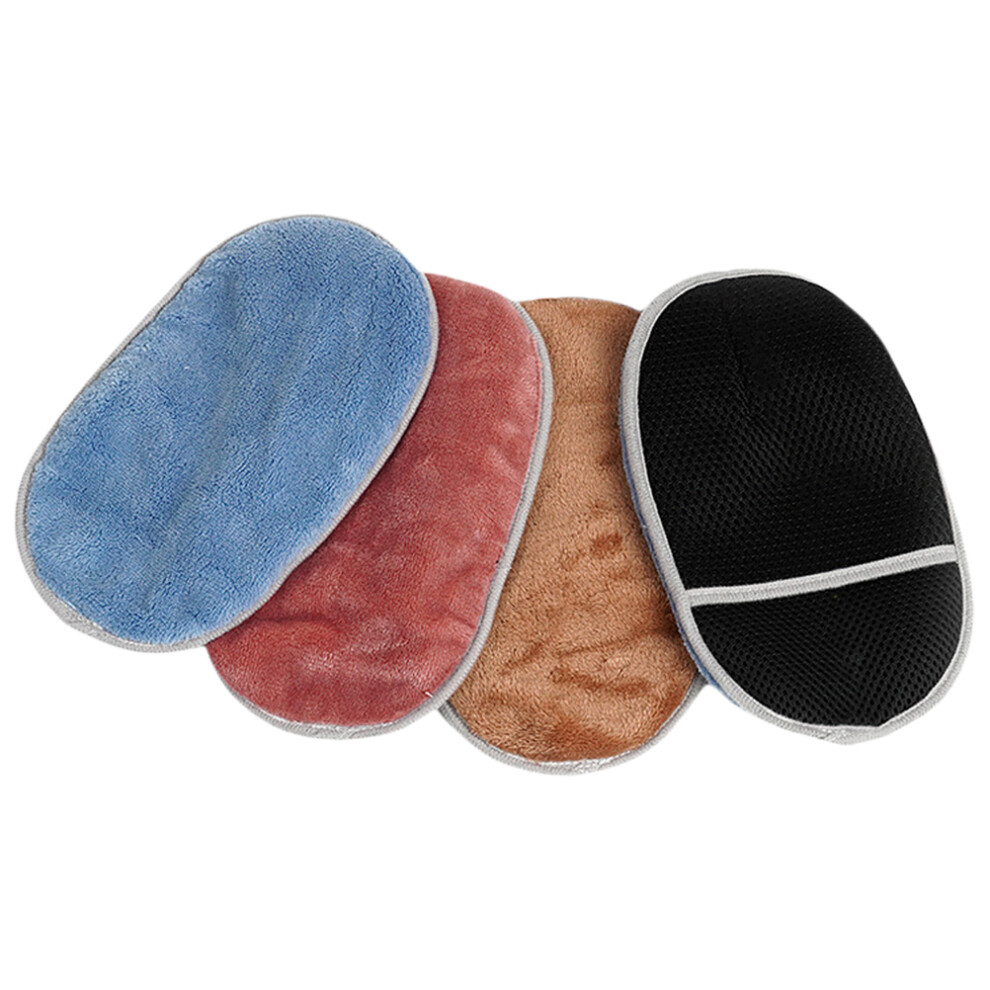 8Pcs Multi-Purpose Car Cleaning Mitts Fleece Scratch-Free Gloves Coral 603036407456